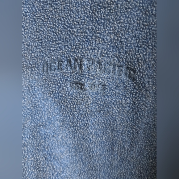 Ocean Pacific Menswear Blue Half Zip Pullover Sweater - Picture 3 of 9